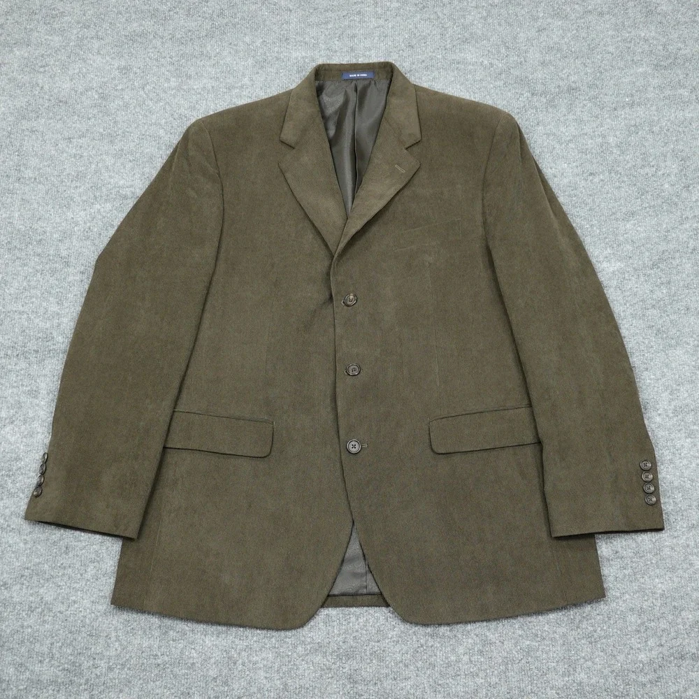 Ralph Lauren Jacket Mens 42R Olive Green Corduroy 3-Button Sport Coat Blazer